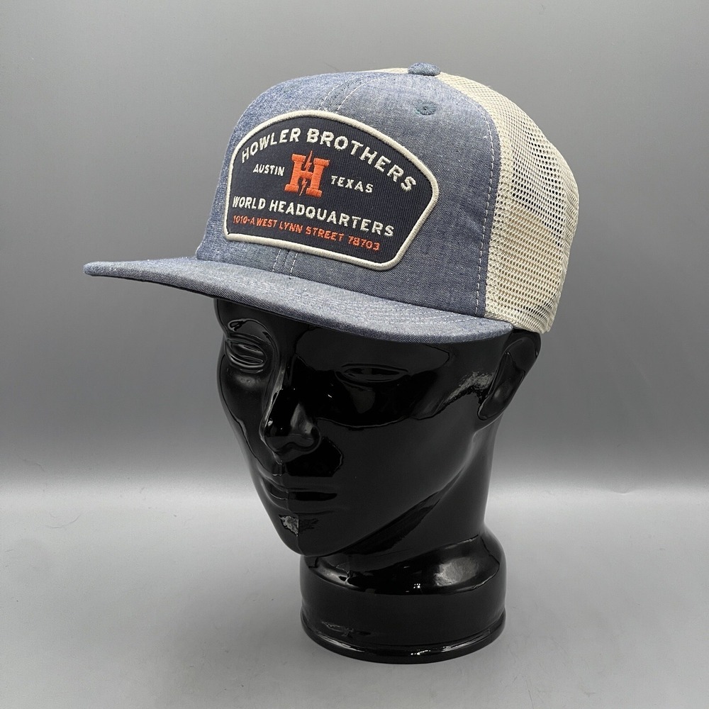 Howler Brothers Baseball Cap Men's World HQ Chambray Patch‎ Local Release Austin